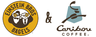Einstein Bros and Caribou Coffee Logos