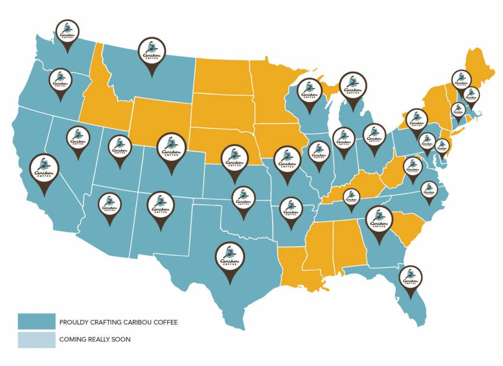 Caribou Coffee Map