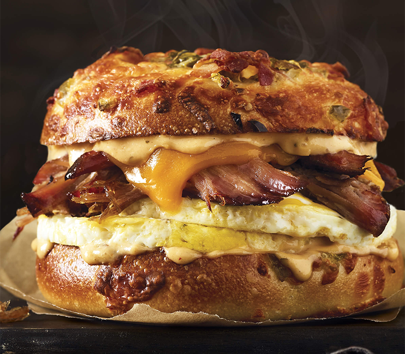 Texas Brisket Egg Breakfast Sandwich