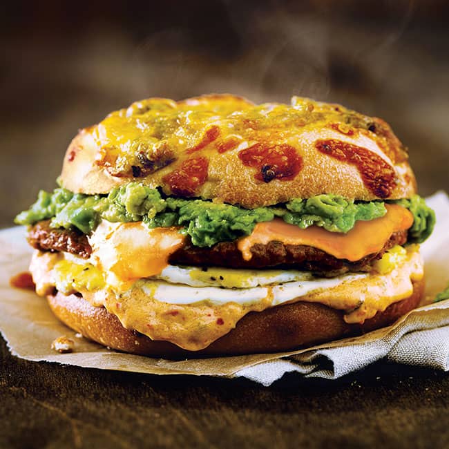 EBB Chorizo Sunrise Signature Egg Sandwich