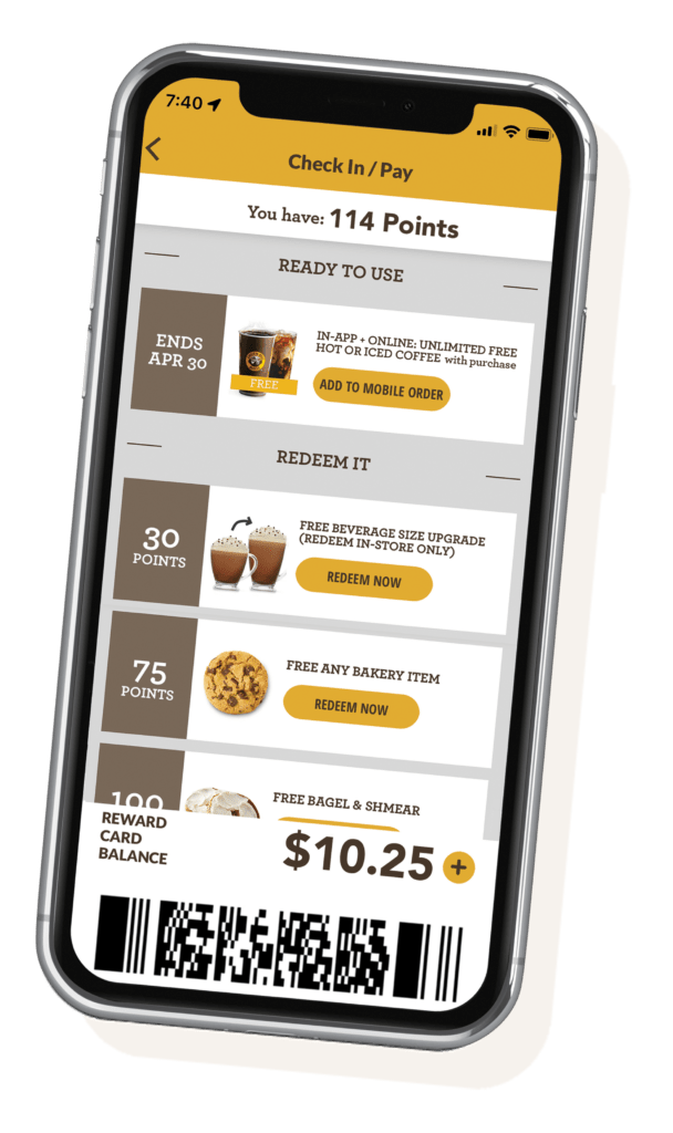 Rewards phone image with points