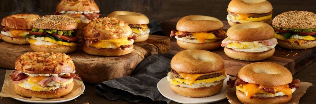 Einstein Bros Bagels Gourmet and Classic Egg Sandwich Image Deal